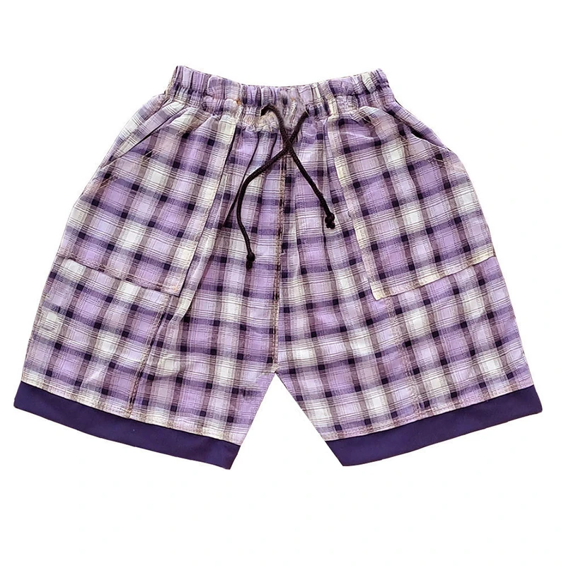 شلوارک بچگانه طرح چهارخانه کد B77