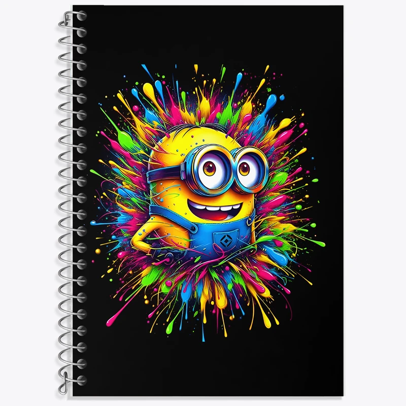 دفتر زبان 50 برگ خندالو مدل سه خط طرح مینیون ها (Minions) کد F7099