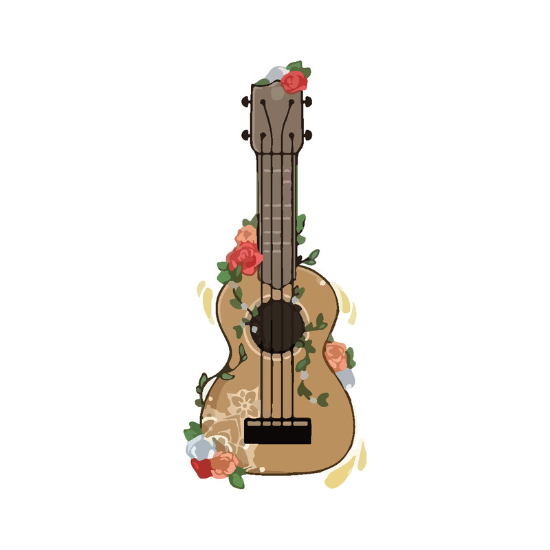 برچسب لپ تاپ پویا مارکت طرح گیتار کد 486