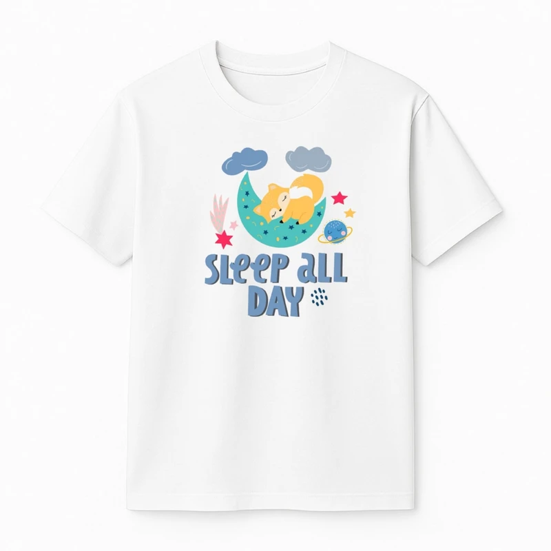 تی‌شرت آستین کوتاه پسرانه مدل روباه خوابیده 