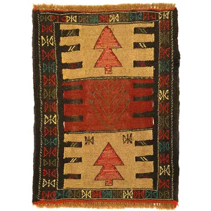   گلیم دستبافت نیم متری مدل تمام بافت خراسان کد 410183