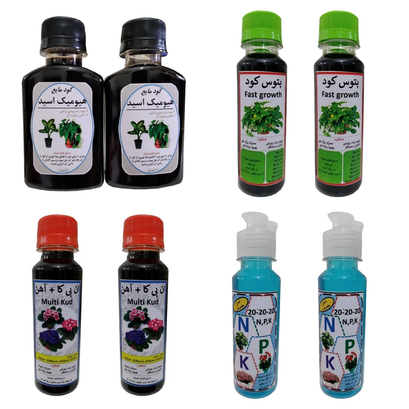 کود مایع پتوس و ان پی کا سه بیست و آهن و هیومیک مدل A حجم 120 میلی لیتر بسته 8 عددی