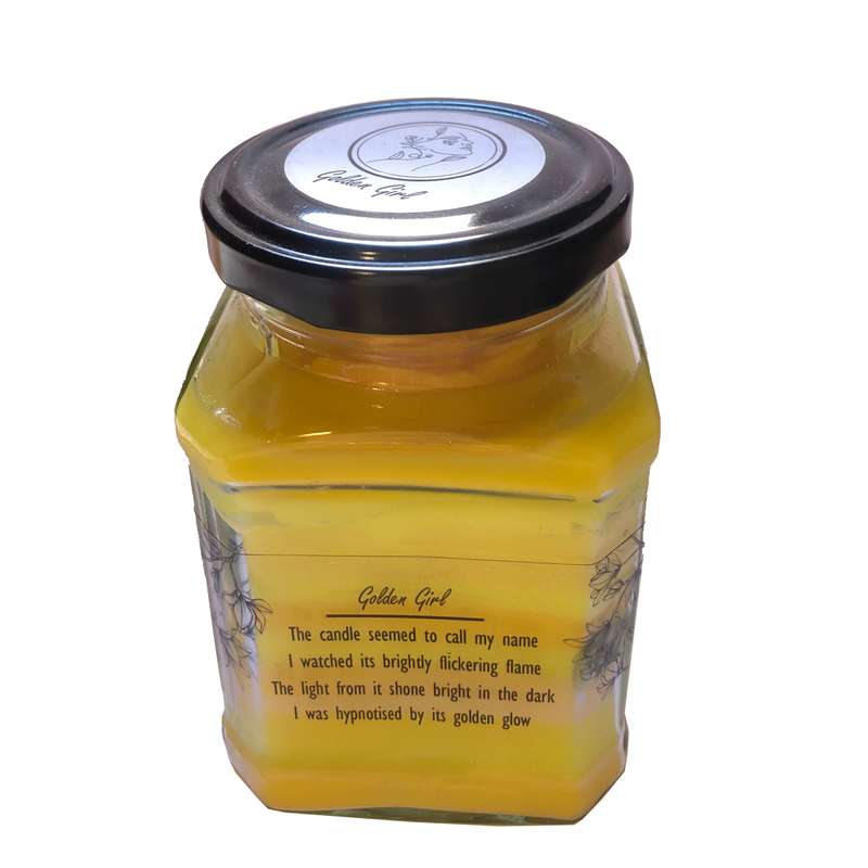 شمع معطر گلدن گرل مدل شیشه لیمو