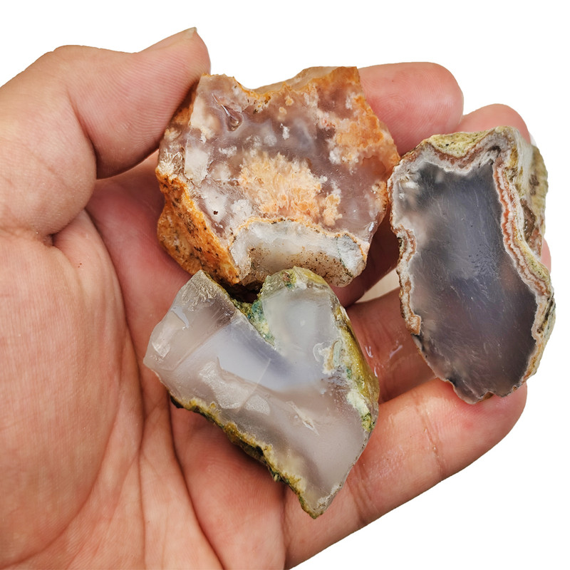 سنگ راف مدل عقیق کد G74 مجموعه 13 عددی