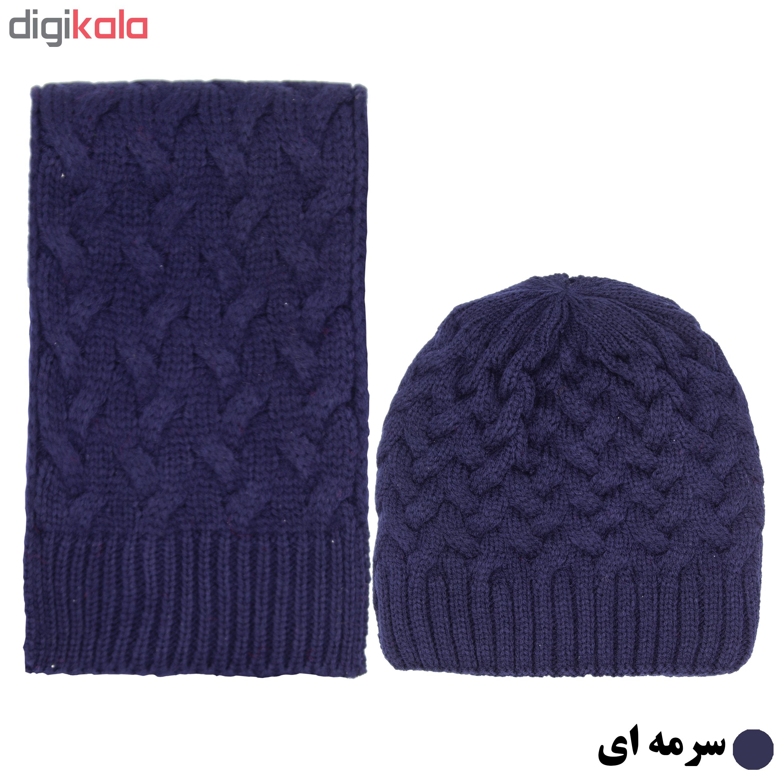 ست کلاه و شال گردن دخترانه مدل Z8150