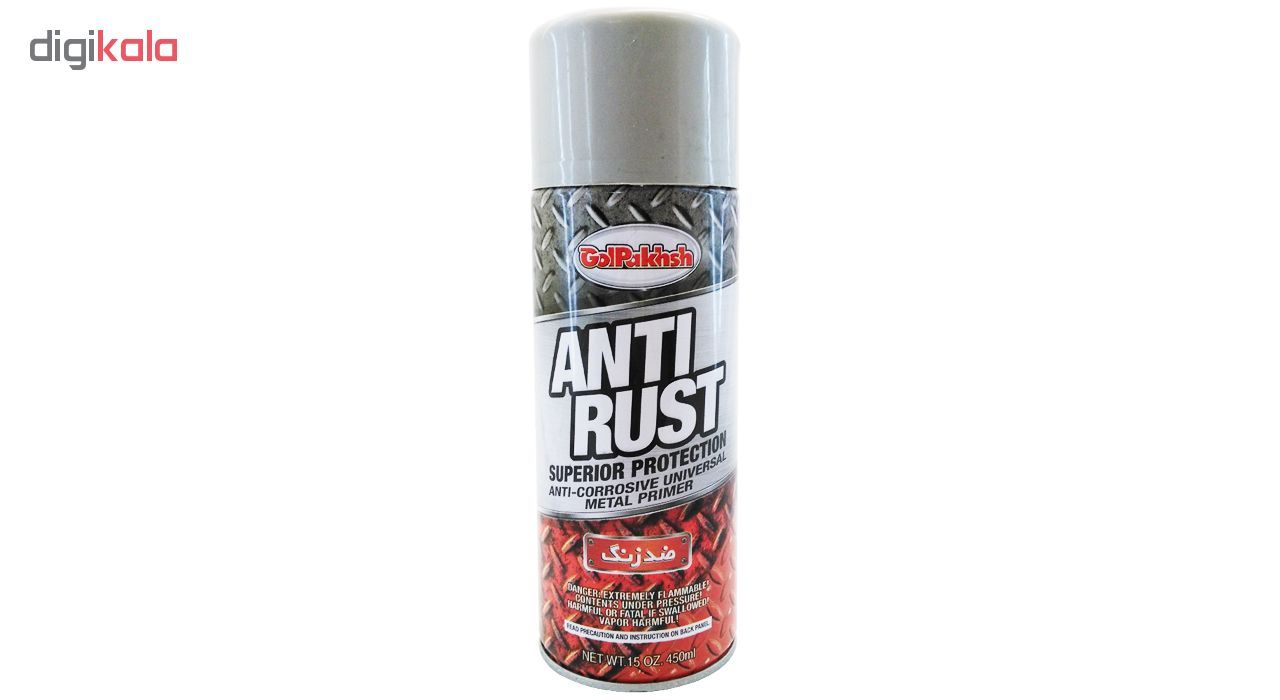 اسپری ضد زنگ طوسی گل پخش مدل ANTI RUST حجم 450 میلی لیتر