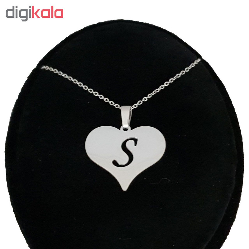 گردنبند نقره طرح حرف S کد ss1