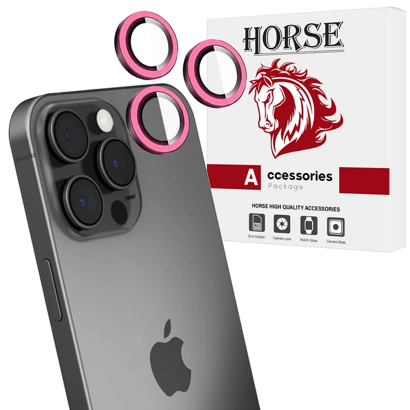 محافظ لنز دوربین شیشه‌ای هورس مدل SHLZH مناسب برای گوشی موبایل اپل iPhone 16  Pro Max