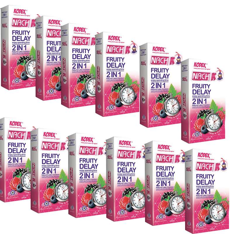 کاندوم ناچ کدکس مدل Fruity 2in1 بسته 12 عددی کاندوم ناچ کدکس مدل Fruity 2in1 بسته 12 عددی