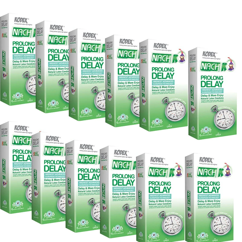کاندوم ناچ کدکس مدل PROLONG DELAY بسته 12 عددی