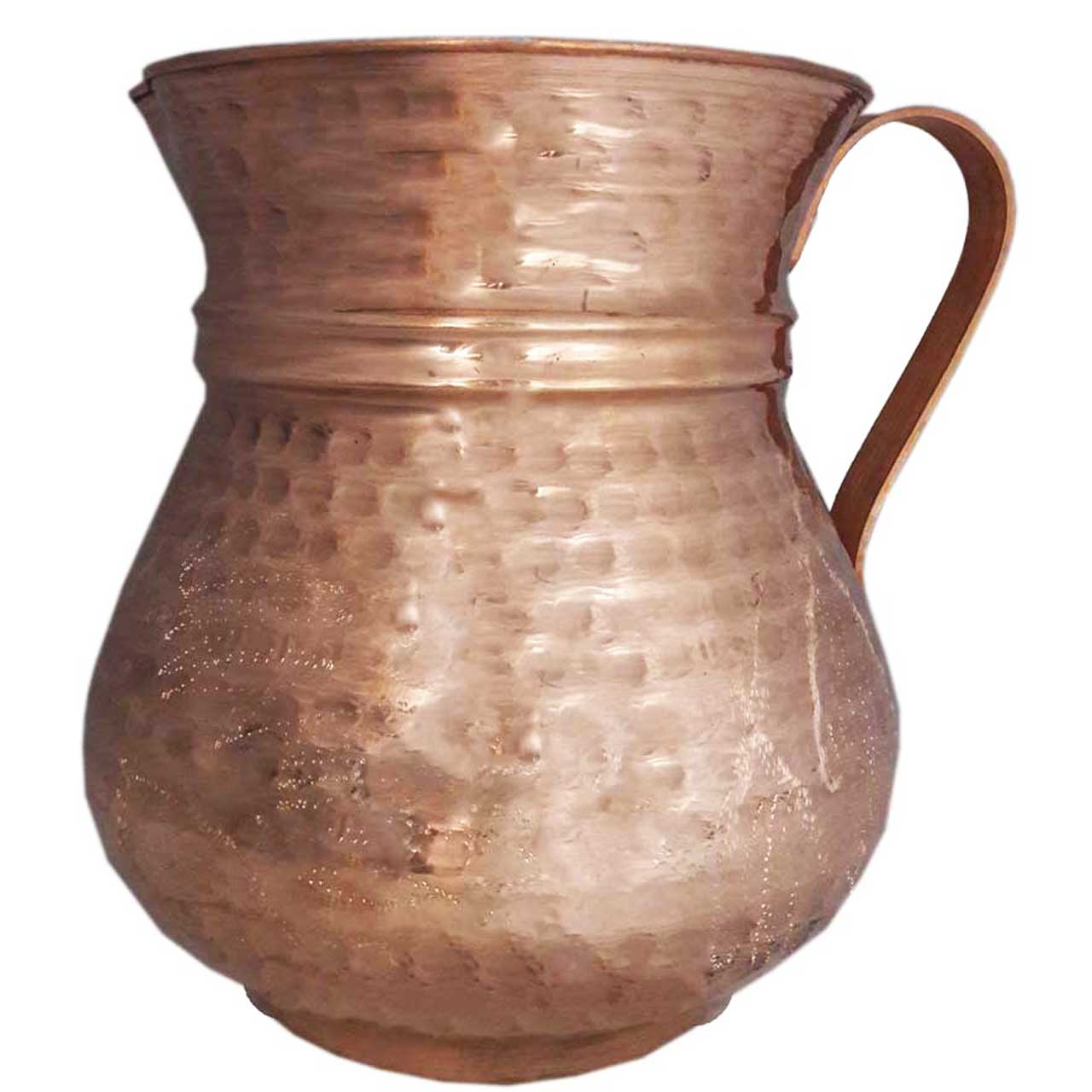 پارچ مسی مدل کمر باریک قلم زنی شده کد 3