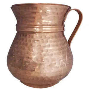پارچ مسی مدل کمر باریک قلم زنی شده کد 3