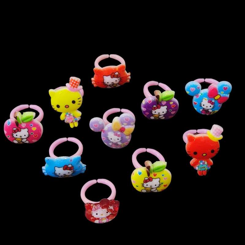 انگشتر دخترانه مدل عروسکی هلو کیتی کد S-BACH12 مجموعه 10 عددی انگشتر دخترانه مدل عروسکی هلو کیتی کد S-BACH12 مجموعه 10 عددی