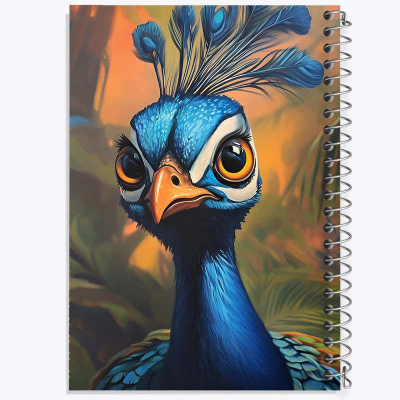 دفتر مشق 100 برگ خندالو طرح طاووس کد F6502