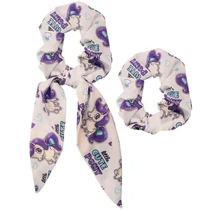 کش مو زنانه دلنار گالری مدل اسکرانچی پونی مجموعه 2 عددی