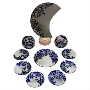 هفت سین 10پارچه مدل ویترای طرح قلم آبی