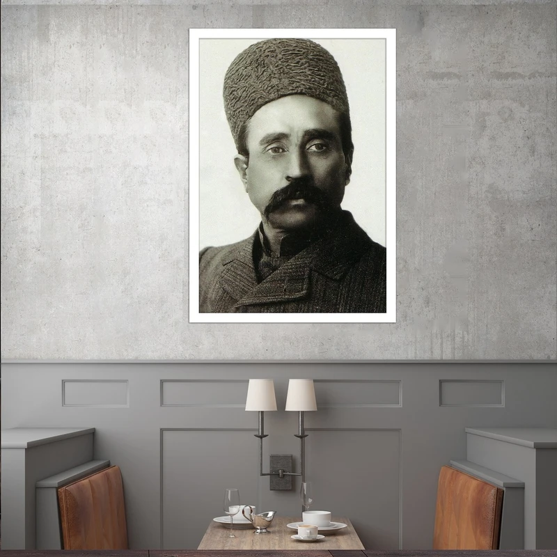 تابلو بکلیت طرح مشاهیر ایران ستارخان مدل قاب شاسی W-s10414