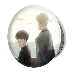 آینه جیبی خندالو طرح اراتاکا و شییکو انیمه موب سایکو Mob Psycho 100 مدل تاشو کد 24454 