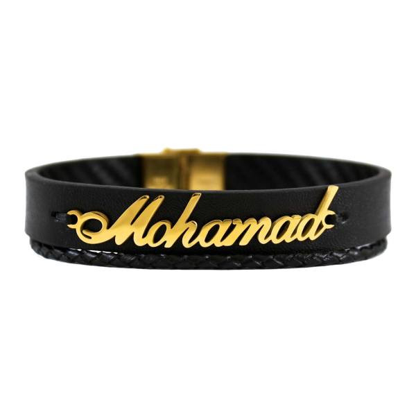 دستبند نقره طرح اسم محمد کد 01