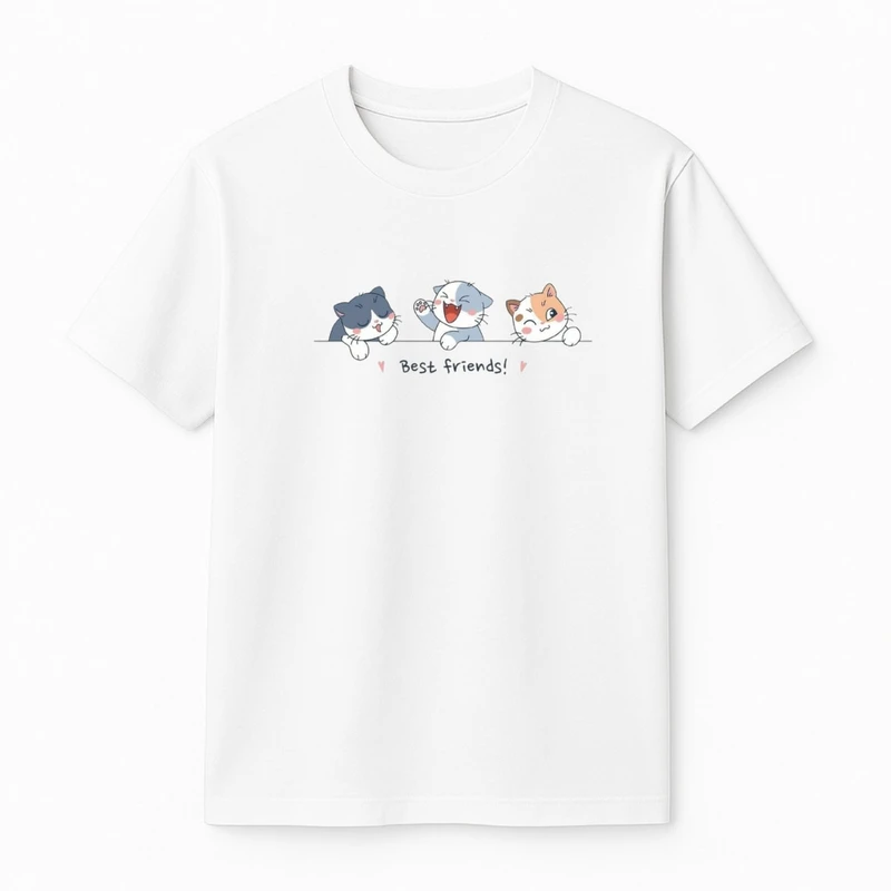 تی‌شرت آستین کوتاه پسرانه مدل سه گربه ها کد v19 