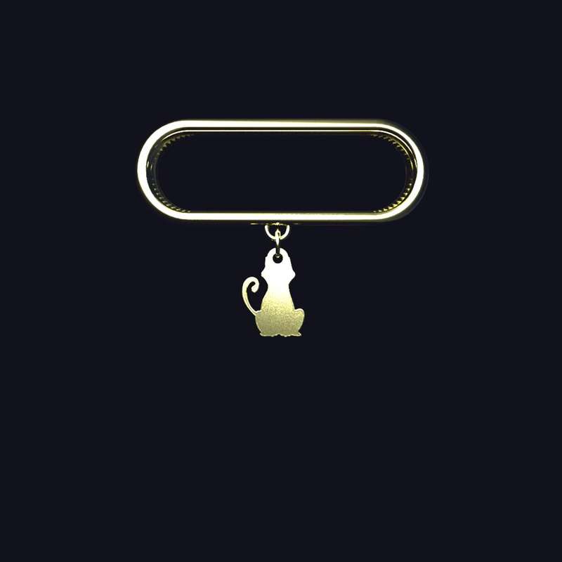 آویز ساعت طلا 18 عیار زنانه مدوپد مدل گربه کد SE1-1743