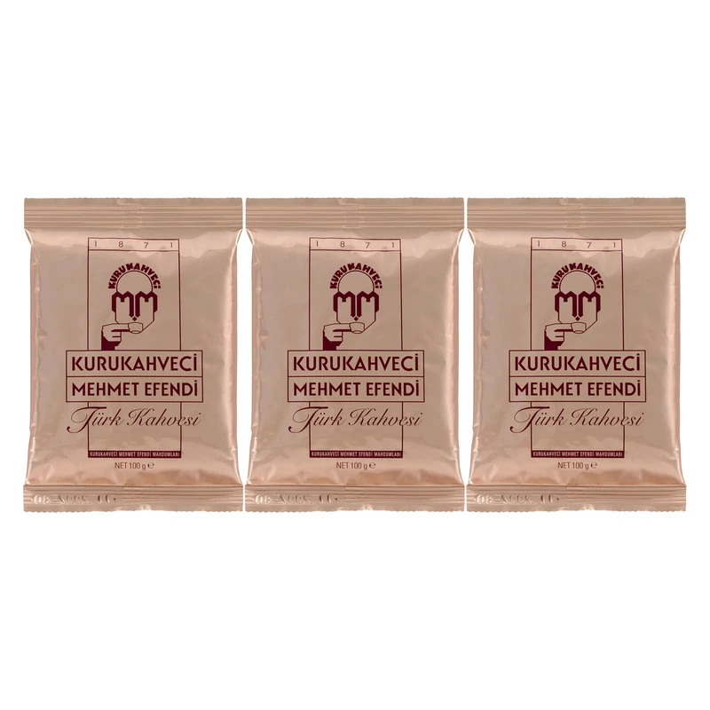 قهوه ترک مهمت افندی - 100 گرم بسته 3 عددی