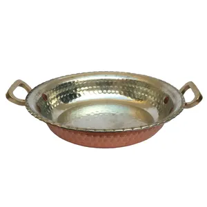 ماهی تابه مسی مدل سی و سه پل قطر 22 سانتی متر