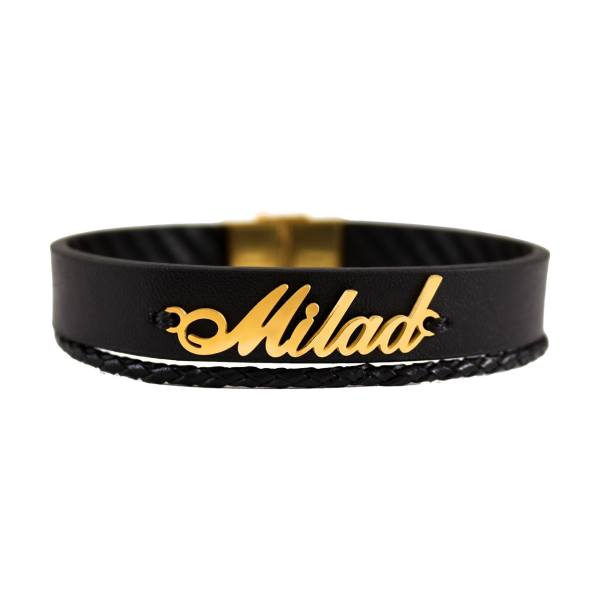 دستبند نقره طرح اسم میلاد کد 01