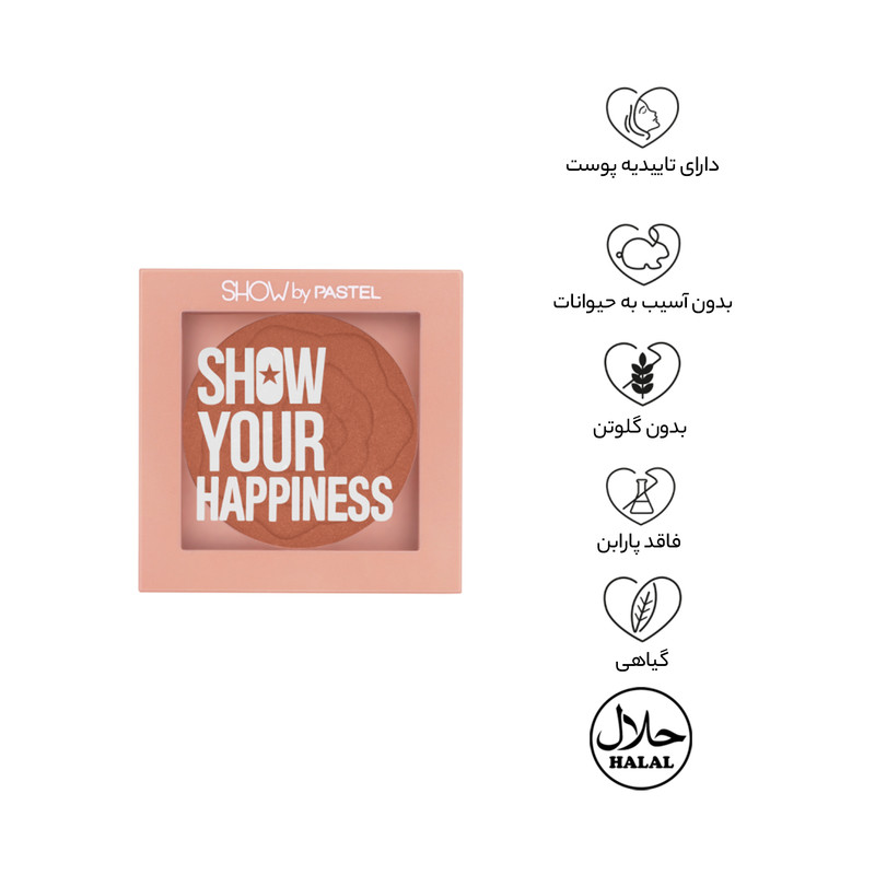 رژگونه پاستل مدل HAPPINESS شماره 204