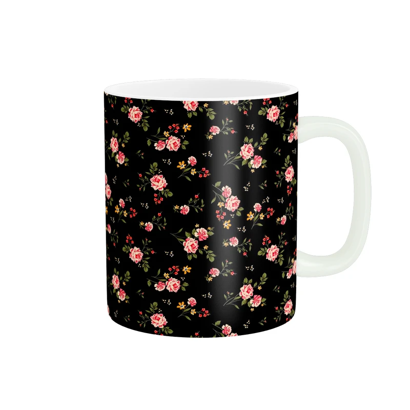 ماگ پادآفرین مدل فانتزی طرح گل کد p10015