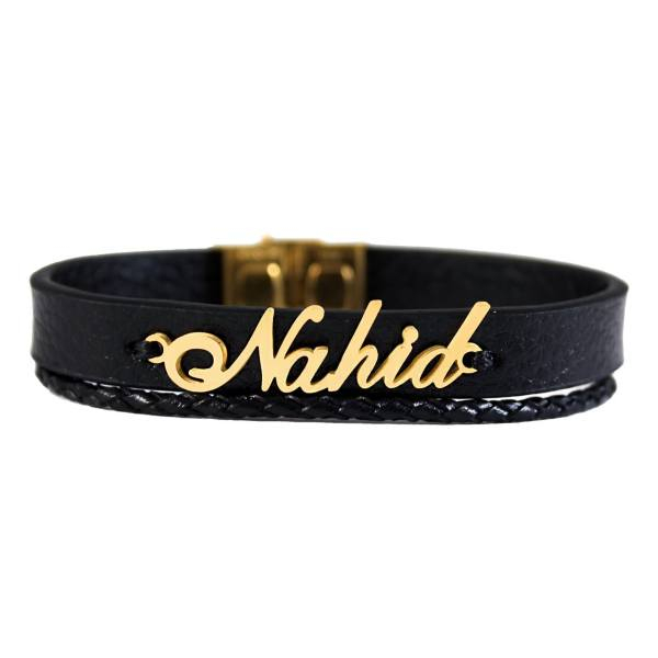 دستبند نقره طرح اسم ناهید کد 01