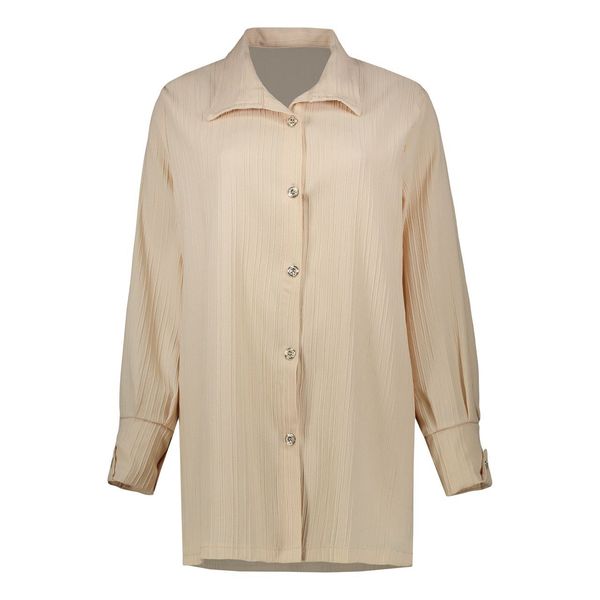 شومیز آستین بلند یقه برگردان زنانه مدل آیوا