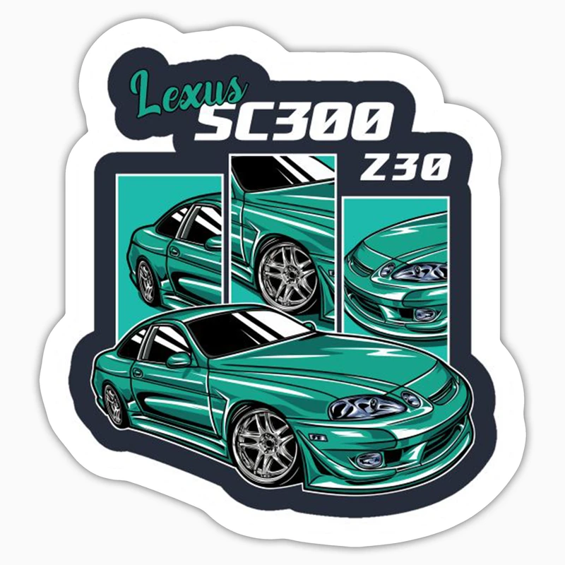 استیکر لپ تاپ و موبایل بووم طرح ماشین مدل Lexus SC300 کد LA32