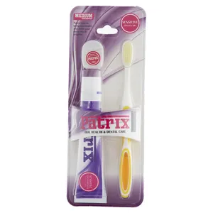 مسواک پاتریکس کد 512 با برس متوسط به همراه خمیر دندان و نخ دندان