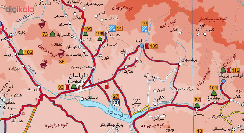 کتاب نقشه سیاحتی استان تهران اثر انتشارات ایرانشناسی کتاب نقشه سیاحتی استان تهران اثر انتشارات ایرانشناسی