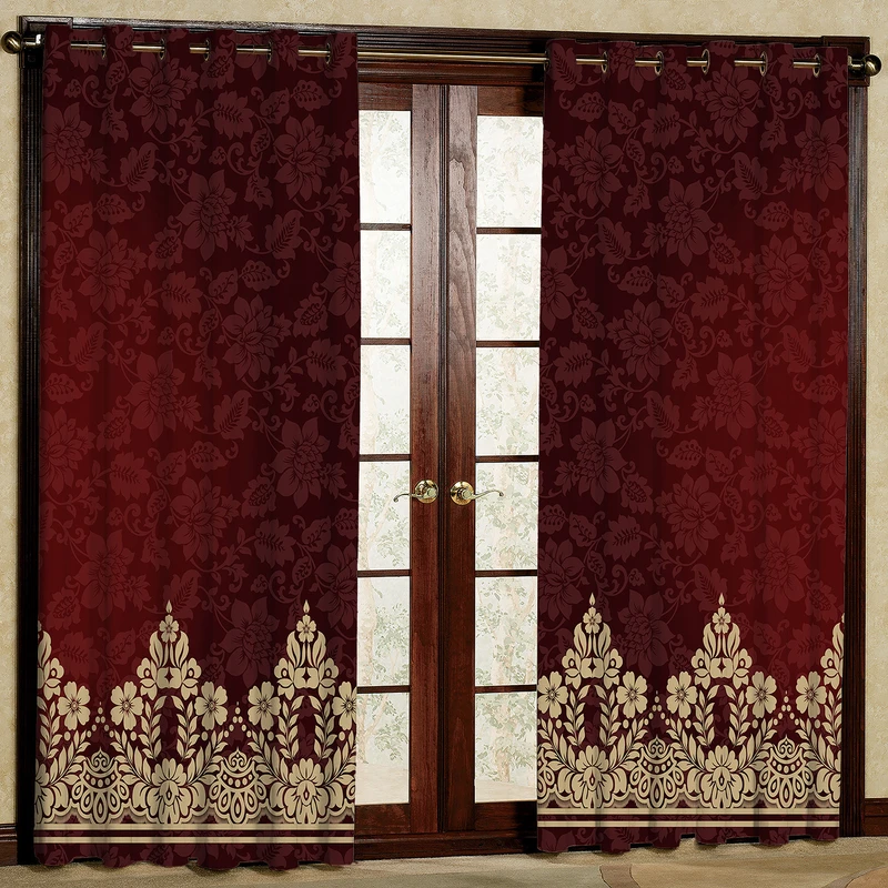 پرده مدل حاشیه دار مخمل پانچی کد 4515 سایز 200x140 سانتی متر