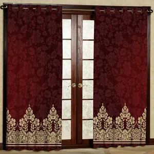  پرده مدل حاشیه دار هازان پانچی کد 4515 سایز 140x200 سانتی متر
