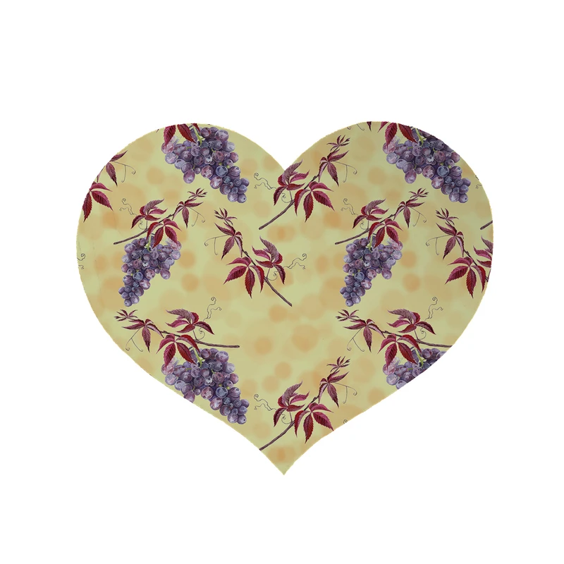 پادری مدل قلب طرح انگور کد 5886 سایز 90x90 سانتی متر 