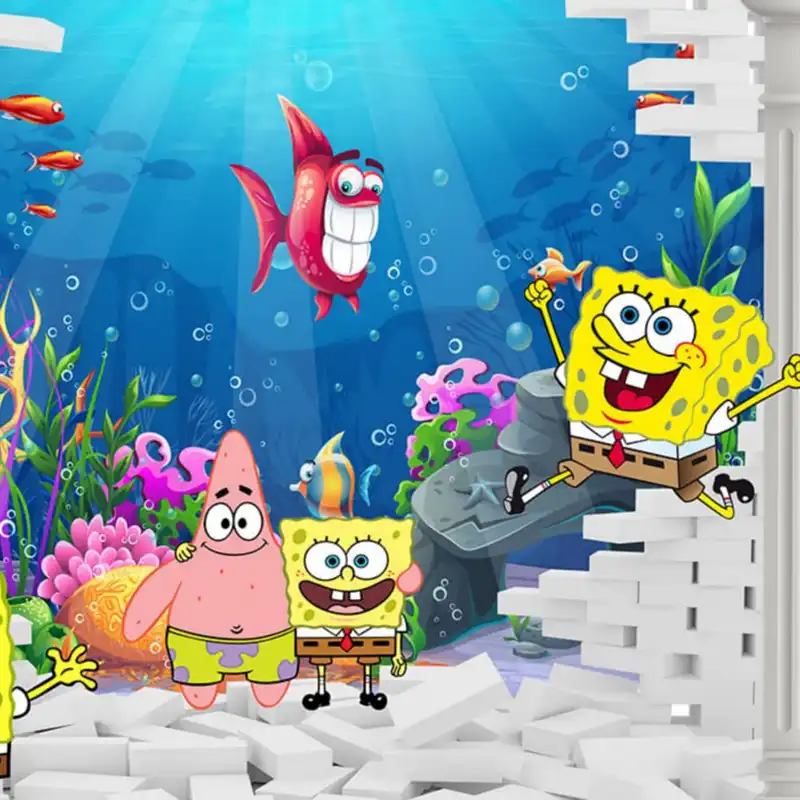 پوستر دیواری اتاق کودک طرح باب اسفنجی و پاتریک مدل drv1093