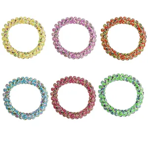 کش مو زنانه مدل سیم تلفنی 3 مجموعه 6 عددی