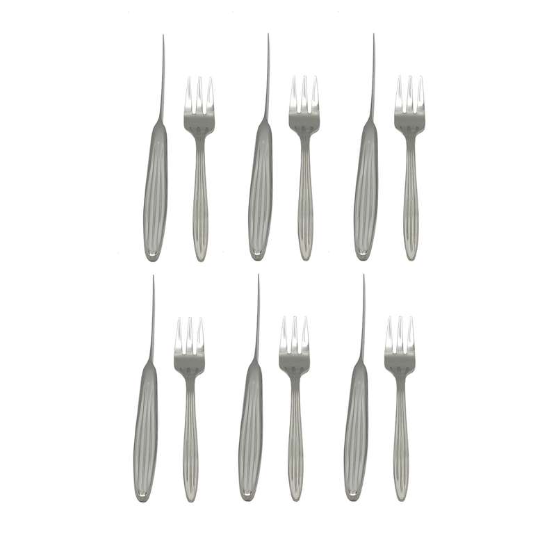 سرویس کارد و چنگال میوه خوری 12 پارچه ای تی سی کد A955
