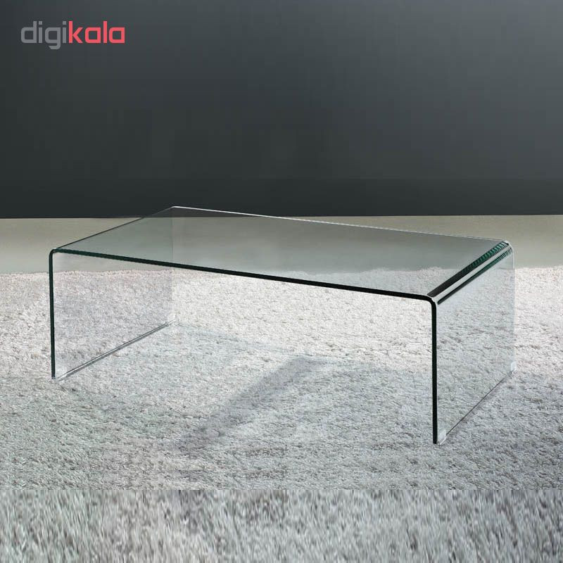 میز جلو مبلی شیشه خم اطلس 12 میل طول 110 سانتی متر