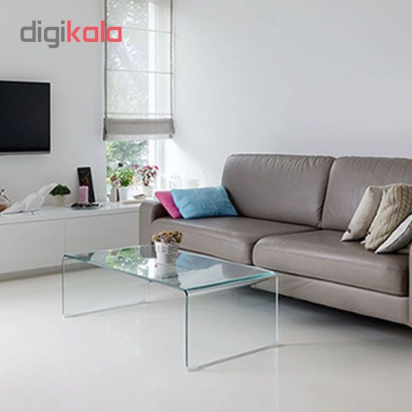 میز جلو مبلی شیشه خم اطلس 12 میل طول 110 سانتی متر