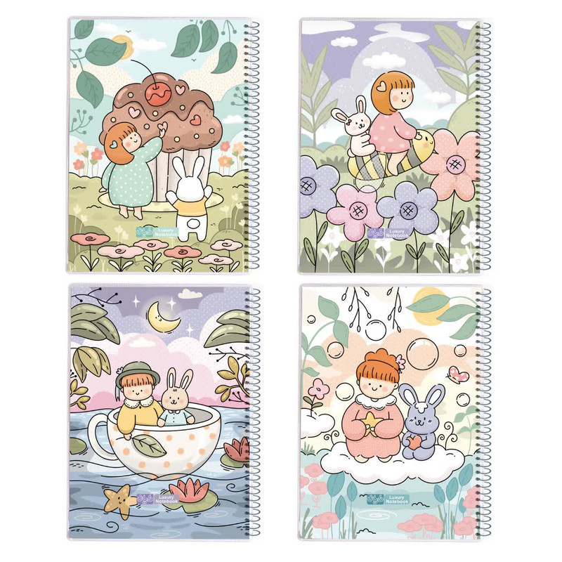 دفتر مشق 50 برگ دایان مدل هانی کد 65141 بسته 4 عددی