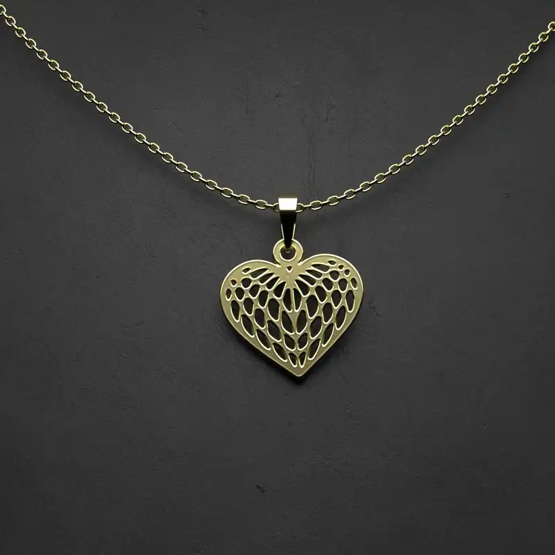 گردنبند طلا 18 عیار زنانه مدوپد مدل  طرح قلب کد V1026