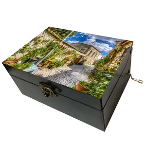 جعبه موزیکال مدل هندلی طرح کوچه و سنگ فرش در بلغارستان کد T1007