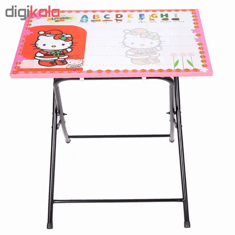 میز تحریر پایه بلند طرح کیتی (وایت بردی،تاشو،تنظیم شونده ارتفاع)