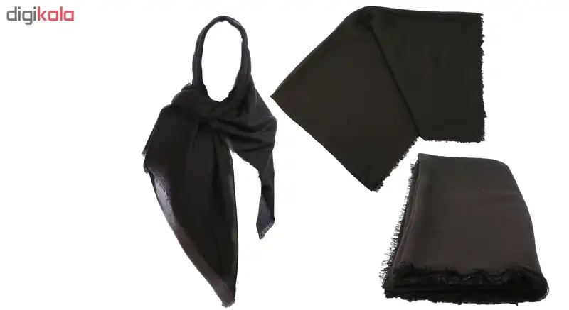 روسری نخی زنانه برند آیسا مدل TP1-Black رنگ مشکی