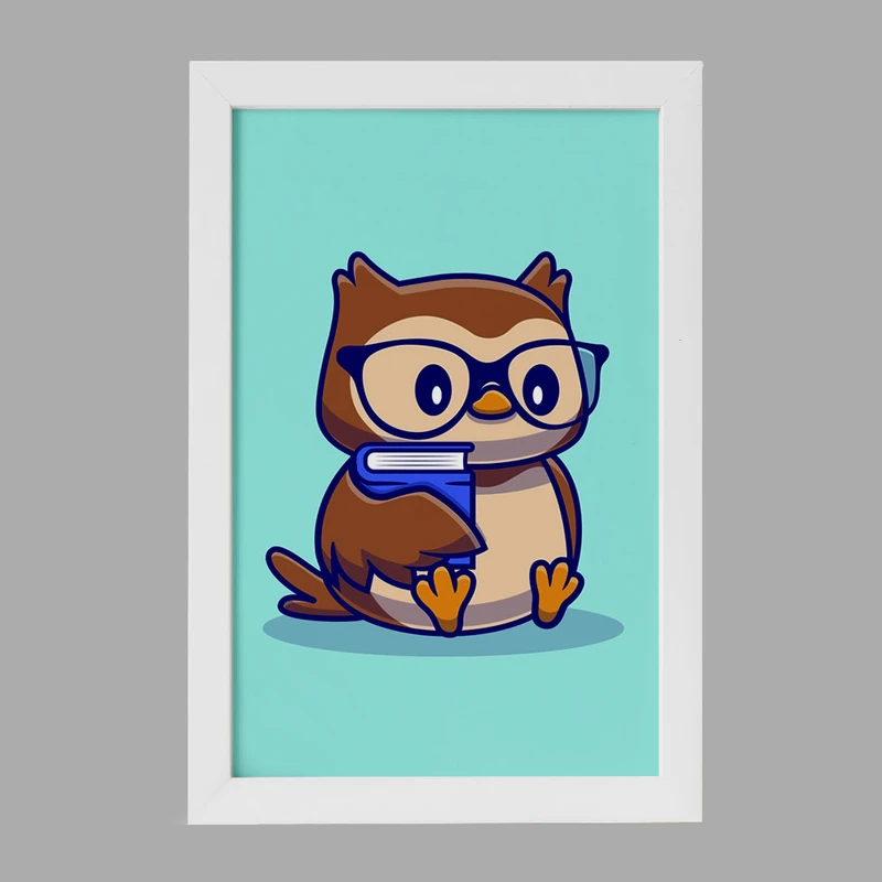 تابلو خندالو مدل حیوانات بامزه جغد کد 25400