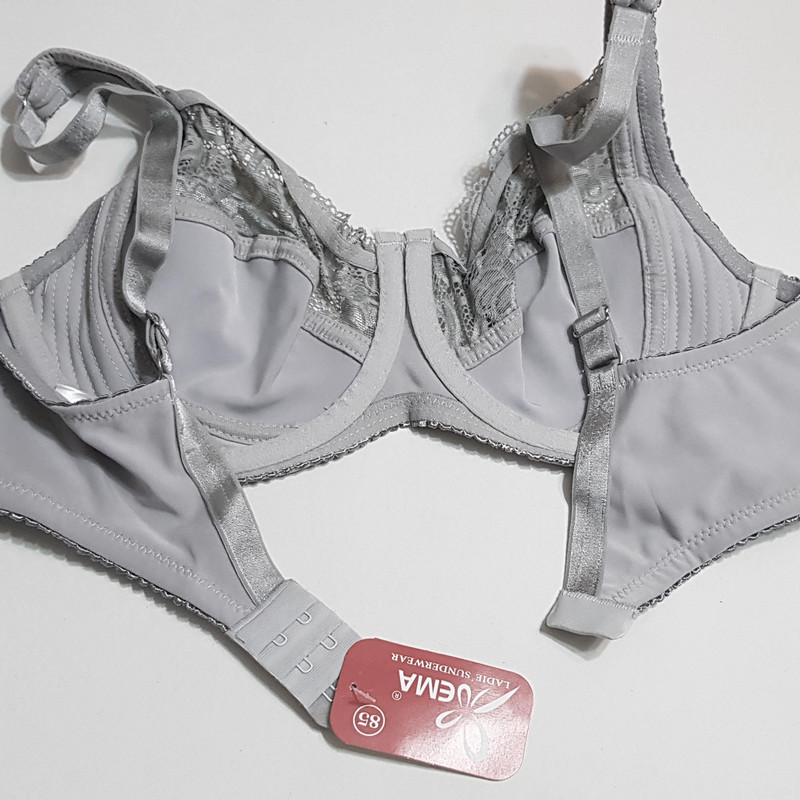 سوتین زنانه اما مدل فنردار دانتل کد 4921-3100 رنگ طوسی